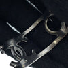 Chanel Silver Plated Cutout Logo Cuff Bracelet Secondhand