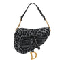 Dior Mizza Embroidered Canvas Leopard Saddle Bag Secondhand