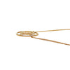 Secondhand Chanel CC Gold Plated Strass Round Pendant Necklace