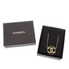 Secondhand Chanel CC Gold Plated Strass Round Pendant Necklace