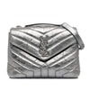 Saint Laurent Small Metallic Calfskin Monogram Loulou Chain Shoulder Bag Secondhand