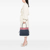 Chanel CC Quilted Denim Grosgrain Drawstring Tote Secondhand