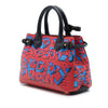 Burberry Small Graffiti Print Grainy Calfskin Banner Satchel Secondhand