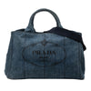 Prada Denim Canapa Logo Tote Secondhand