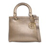 Secondhand Dior Medium Metallic Patent Microcannage Lady Dior