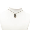 Chanel CC Brass Quilted Dog Tag Pendant Necklace Secondhand