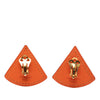 Hermès Swift Triangle Clip On Earrings Secondhand