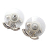 Chanel CC Plated Brass Strass Push Back Earrings Secondhand