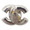 Chanel CC Plated Brass Strass Push Back Earrings Secondhand