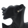 Chanel CC Plated Brass Strass Push Back Earrings Secondhand