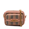 Burberry 1983 Knight Check Canvas and Calfskin Link Camera Bag Secondhand