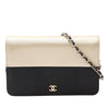 Chanel CC Caviar and Canvas Wallet on Chain Secondhand