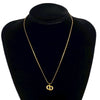 Dior Gold Plated Strass CD Logo Pendant Necklace Secondhand
