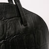 Celine Croc Embossed Leather Curved Shoulder Bag Secondhand