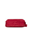 Chanel Quilted Suede Metal Frame Handbag Secondhand