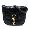 Secondhand Saint Laurent Small Croc Embossed Monogram Kaia Crossbody