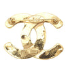 Chanel Gold Plated CC Brooch Secondhand