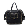 Prada Tessuto Whipstitched Logo Oro Tassel Satchel Secondhand