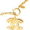 Chanel CC Gold Plated Quilted Pendant Necklace Secondhand