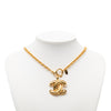 Chanel CC Gold Plated Quilted Pendant Necklace Secondhand