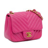Chanel Mini Square Classic Chevron Lambskin Single Flap Secondhand