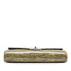 Chanel CC Patent Striped Flap Clutch with Chain Secondhand