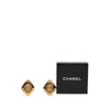 Chanel CC Gold Plated Rhombus Clip On Earrings Secondhand