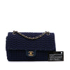 Chanel Medium Woven Jersey Single Flap Secondhand