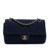 Chanel Medium Woven Jersey Single Flap Secondhand