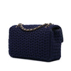 Chanel Medium Woven Jersey Single Flap Secondhand