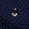 Chanel Medium Woven Jersey Single Flap Secondhand