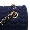 Chanel Medium Woven Jersey Single Flap Secondhand