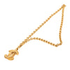 Chanel Gold Plated Quilted CC Pendant Necklace Secondhand