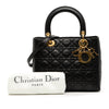 Secondhand Dior Medium Lambskin Cannage Lady Dior
