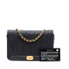 Chanel Pleated Crumpled Chevron Calfskin Boy Wallet On Chain Secondhand