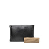 Bottega Veneta Metallic Leather Intrecciato Clutch Secondhand