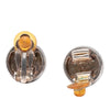 Chanel Silver Plated Logo Ball Clip On Earrings Secondhand