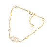 Dior Gold Plated Crystal and Faux Pearl Clair D Lune Bracelet Secondhand