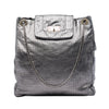 Chanel Perforated Crackled Metallic Calfskin Drill Tote Secondhand