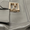 Fendi Glazed Leather Chain Flap Baguette Crossbody Secondhand