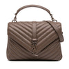 Saint Laurent Medium Quilted Chevron Sheepskin College Satchel Secondhand