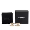Chanel CC Gold Plated Strass Push Back Earrings Secondhand