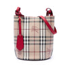 Burberry Haymarket Check Coated Canvas Lorne Bucket Bag Secondhand