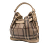 Burberry Medium Smoke Check Coated Canvas Walden Belted Hobo Secondhand