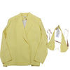 Alessandro Vigilante Yellow Blazer with Coordinating Bra Top, Size 44/40 IT Secondhand