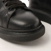 Alexander McQueen Runway Glitter-Heeled Leather Platform Trainers in Black, Size 39 EU Secondhand