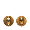 Secondhand Chanel CC Gold Plated Round Clip On Earrings