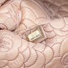 Chanel Large CC Embossed Metallic Lambskin Camellia O Case Clutch Secondhand