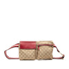 Gucci GG Canvas Web Double Pocket Belt Bag Secondhand