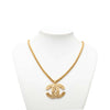 Chanel CC Gold Plated Filigree Pendant Necklace Secondhand